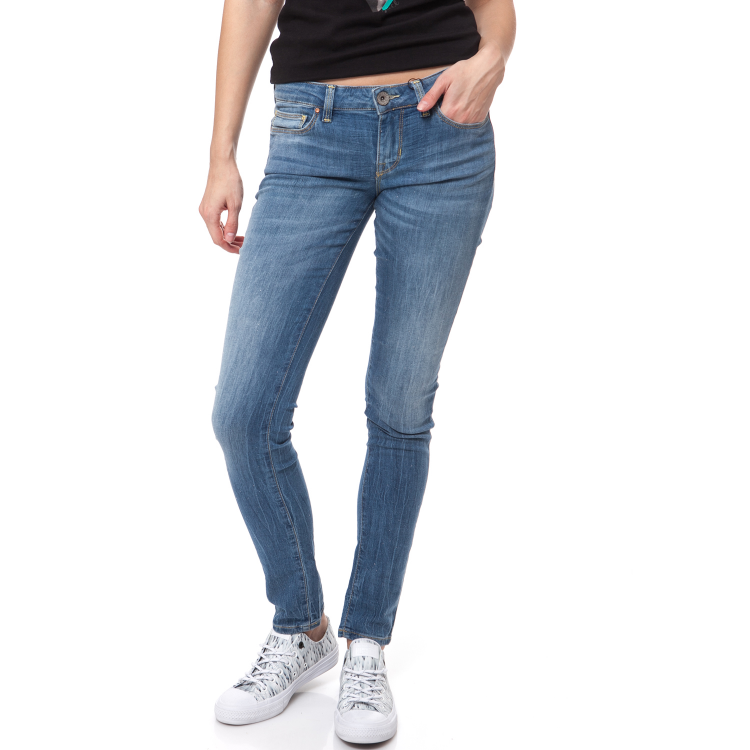 GUESS - Γυνακείο τζιν παντελόνι SKINNY LOW LIGHT WEAVE DENIM Guess μπλε