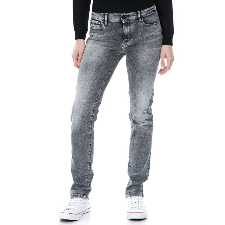 CALVIN KLEIN JEANS - Γυναικείο mid rise slim τζιν παντελόνι Calvin Klein Jeans γκρι