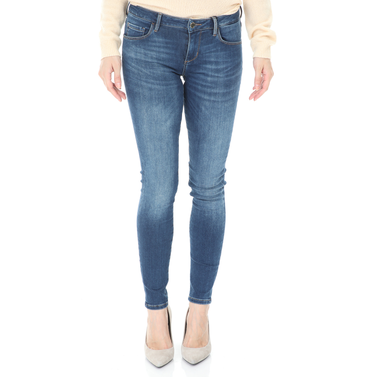 GUESS - Γυναικείο jean παντελόνι GUESS DRP0 ANNETTE - COZY BLUE μπλε