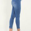 Γυναικείο μπλε ελαστικό τζιν παντελόνι με λάστιχο 3